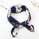 Square Scarf Hair Tie Band For Business Party Dots Print Women Elegant Small Vintage Skinny Retro Head Neck Silk Satin Scarf