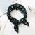 Square Scarf Hair Tie Band For Business Party Dots Print Women Elegant Small Vintage Skinny Retro Head Neck Silk Satin Scarf