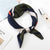 Square Scarf Hair Tie Band For Business Party Dots Print Women Elegant Small Vintage Skinny Retro Head Neck Silk Satin Scarf