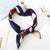 Square Scarf Hair Tie Band For Business Party Dots Print Women Elegant Small Vintage Skinny Retro Head Neck Silk Satin Scarf