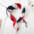Square Scarf Hair Tie Band For Business Party Dots Print Women Elegant Small Vintage Skinny Retro Head Neck Silk Satin Scarf