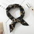 Square Scarf Hair Tie Band For Business Party Dots Print Women Elegant Small Vintage Skinny Retro Head Neck Silk Satin Scarf