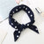 Square Scarf Hair Tie Band For Business Party Dots Print Women Elegant Small Vintage Skinny Retro Head Neck Silk Satin Scarf