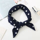 Square Scarf Hair Tie Band For Business Party Dots Print Women Elegant Small Vintage Skinny Retro Head Neck Silk Satin Scarf