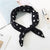 Square Scarf Hair Tie Band For Business Party Dots Print Women Elegant Small Vintage Skinny Retro Head Neck Silk Satin Scarf