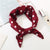Square Scarf Hair Tie Band For Business Party Dots Print Women Elegant Small Vintage Skinny Retro Head Neck Silk Satin Scarf