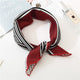 Square Scarf Hair Tie Band For Business Party Dots Print Women Elegant Small Vintage Skinny Retro Head Neck Silk Satin Scarf