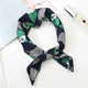 Square Scarf Hair Tie Band For Business Party Dots Print Women Elegant Small Vintage Skinny Retro Head Neck Silk Satin Scarf