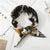 Square Scarf Hair Tie Band For Business Party Dots Print Women Elegant Small Vintage Skinny Retro Head Neck Silk Satin Scarf