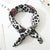 Square Scarf Leopard Hair Tie Band For Women Neckerchief Elegant Small Vintage Skinny Retro Head Neck Silk Satin Scarf