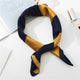 Square Scarf Leopard Hair Tie Band For Women Neckerchief Elegant Small Vintage Skinny Retro Head Neck Silk Satin Scarf