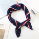 Square Scarf Leopard Hair Tie Band For Women Neckerchief Elegant Small Vintage Skinny Retro Head Neck Silk Satin Scarf