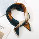 Square Scarf Leopard Hair Tie Band For Women Neckerchief Elegant Small Vintage Skinny Retro Head Neck Silk Satin Scarf