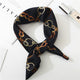 Square Scarf Leopard Hair Tie Band For Women Neckerchief Elegant Small Vintage Skinny Retro Head Neck Silk Satin Scarf
