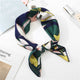 Square Scarf Leopard Hair Tie Band For Women Neckerchief Elegant Small Vintage Skinny Retro Head Neck Silk Satin Scarf