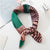 Square Scarf Leopard Hair Tie Band For Women Neckerchief Elegant Small Vintage Skinny Retro Head Neck Silk Satin Scarf