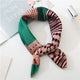 Square Scarf Leopard Hair Tie Band For Women Neckerchief Elegant Small Vintage Skinny Retro Head Neck Silk Satin Scarf