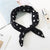Square Scarf Leopard Hair Tie Band For Women Neckerchief Elegant Small Vintage Skinny Retro Head Neck Silk Satin Scarf
