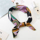 Square Scarf Leopard Hair Tie Band For Women Neckerchief Elegant Small Vintage Skinny Retro Head Neck Silk Satin Scarf