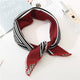 Square Scarf Leopard Hair Tie Band For Women Neckerchief Elegant Small Vintage Skinny Retro Head Neck Silk Satin Scarf