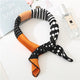 Square Scarf Leopard Hair Tie Band For Women Neckerchief Elegant Small Vintage Skinny Retro Head Neck Silk Satin Scarf