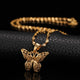 St.kunkka Butterfly Statement Necklaces Pendants Woman Chokers Collar Water Wave Chain Bib 24K Yellow Gold Filled Chunky Jewelry
