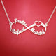 Stainless Steel Custom Name Necklace Personalized Rose Gold Silver Infinity Pendant Friendship Necklace Jewelry Best Friend Gift