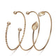 Statement  Round Leaves Spiral Bangles Women Pretty Girl Punk Style Women Charm Bracelet Set Jewelry Gift ns50