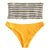 Strapless Bandeau Swimwear Backless Stripe Ruffle Shirring Bathing Suit Low Waist Two-piece Swimsuit Women Bikini Set
