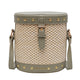 Straw Drum Bag For Women 2019 Rivet Design Small Crossbody Bags Ladies Summer Travel Messenger Shoulder Bag Female Handbags