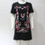 Summer 2018 Fashion Short Dress Black tshirt dress Casual Women Short Sleeve Printed t shirt streetwear loose shift dress