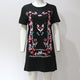 Summer 2018 Fashion Short Dress Black tshirt dress Casual Women Short Sleeve Printed t shirt streetwear loose shift dress