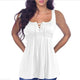 Summer For Women 2019 Ruched T Shirt Sleeveless Tank Top Women Bandage Casual Black White Solid Tops Female Tank Top