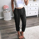 Summer High Quality Women Harem Pants Ladies Elastic Waist Lace Up Pants Summer Casual Loose Trouser  Low Waist Holiday Pants