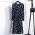 Summer Korean Chiffon Women Dress Elegant Ladies Vintage Long Dress Boho Floral Office Long Sleeve Vestidos Clothing 5LYQ003