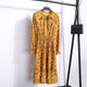 Summer Korean Chiffon Women Dress Elegant Ladies Vintage Long Dress Boho Floral Office Long Sleeve Vestidos Clothing 5LYQ003