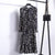 Summer Korean Chiffon Women Dress Elegant Ladies Vintage Long Dress Boho Floral Office Long Sleeve Vestidos Clothing 5LYQ003