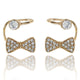 Sweet lovely gold fashion 2019 women's earrings crystal zircon Sun flower ear clip woman painless statement jewelry wholesale