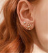 Sweet lovely gold fashion 2019 women's earrings crystal zircon Sun flower ear clip woman painless statement jewelry wholesale