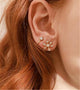 Sweet lovely gold fashion 2019 women's earrings crystal zircon Sun flower ear clip woman painless statement jewelry wholesale