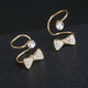 Sweet lovely gold fashion women's earrings crystal zircon butterfly ear clip woman painless statement jewelry wholesale