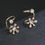 Sweet lovely gold fashion women's earrings crystal zircon butterfly ear clip woman painless statement jewelry wholesale