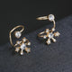 Sweet lovely gold fashion women's earrings crystal zircon butterfly ear clip woman painless statement jewelry wholesale