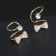 Sweet lovely gold fashion women's earrings crystal zircon butterfly ear clip woman painless statement jewelry wholesale