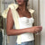 TWOTWINSTYLE White Crop Tops Female Sleeveless Bandage Short Strap Vest For Women Vintage Fashion Korean 2019 Summer Tide