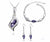 Top Quality Elegant luxury new fashion Silver plated colorful Austrian crystal Necklace Earrings Bracelet jewelry sets women