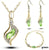 Top Quality Elegant luxury new fashion Silver plated colorful Austrian crystal Necklace Earrings Bracelet jewelry sets women