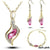 Top Quality Elegant luxury new fashion Silver plated colorful Austrian crystal Necklace Earrings Bracelet jewelry sets women