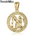 AlphaGal 12 Zodiac Sign Constellations Pendants Necklaces For Women Men 585 Rose Gold Male Jewelry Fashion Birthday Gifts GPM16
