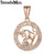 AlphaGal 12 Zodiac Sign Constellations Pendants Necklaces For Women Men 585 Rose Gold Male Jewelry Fashion Birthday Gifts GPM16